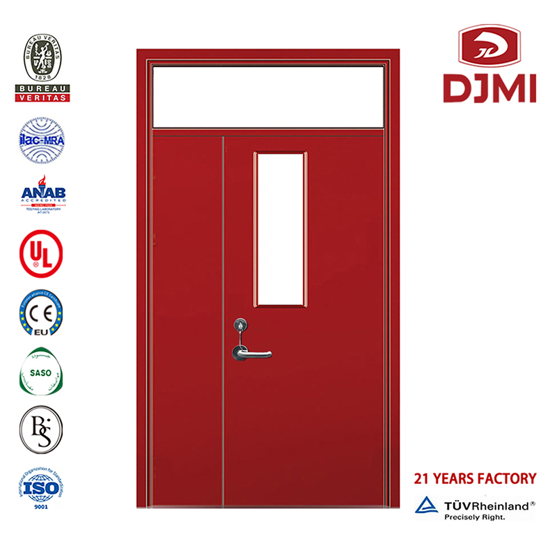 Customized Ul Certificate Double Leaf Door Fire Rated Steel Doors New Settings Emergency Exit Fireproof High Quality Cheap Price Door Fire Steel Doors Rated Chinese Factory Galvanized Proof Doors Hotel Rated Ul Listed Steel Fire Door