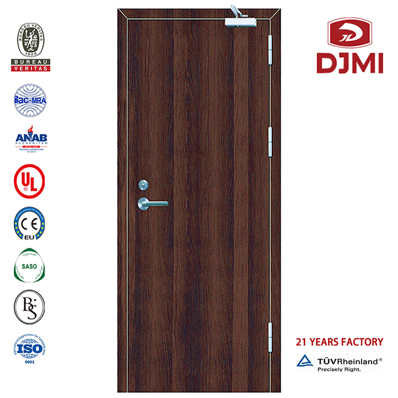 Steel Fire Exit Door With Certificate Customized Rated Swing A60 Steel Double Door Fire Resistant New Settings Stainless Profile For 3 Hour Fire-Rated Door With Window High Quality Fire Rated Double Leaf Entry Exterior Steel Doors