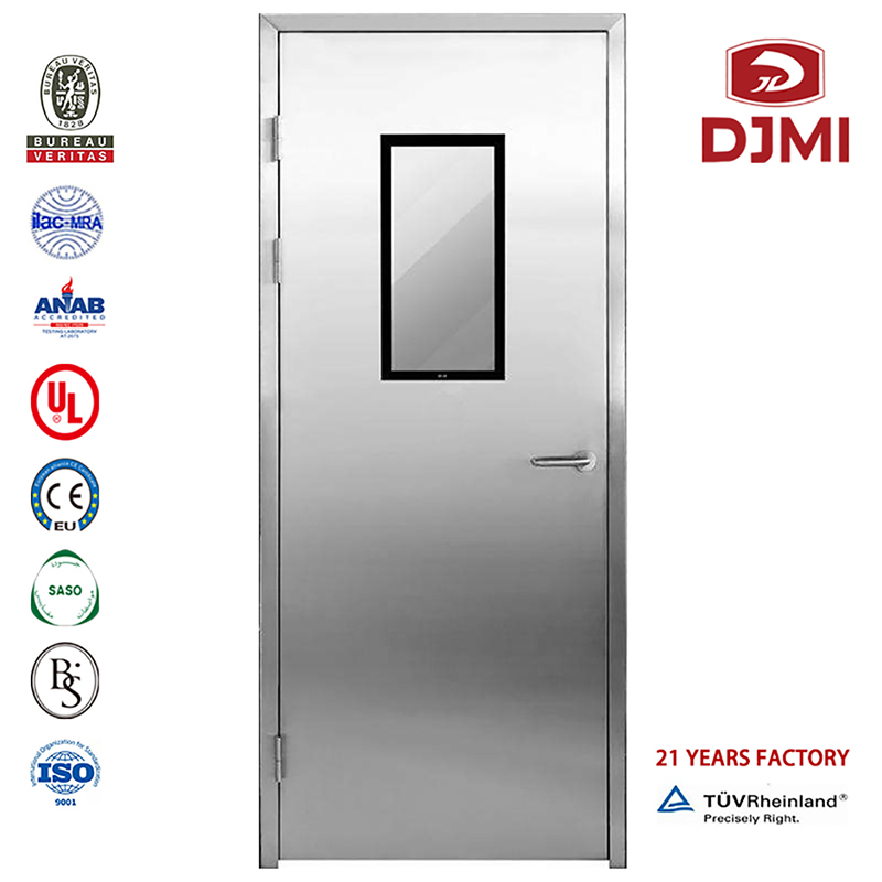 Customized Flush With Tempered Glass Exit Galvanized Steel Fire Door New Settings Poor Metal Doors Steel Fire Rated Door With Panic Push Bar Chinese Factory Listed Apartment Fireproof Building Emergency Price Fire Rated Steel Door