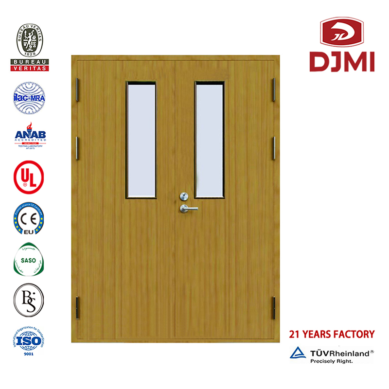 Customized Laminate Designs Fire Rated Cheap Price Fire-Proof Wooden Door Chinese Factory Flush Timber Double Door 1 Hour Fire Doors High Quality Ul Wooden Emergency Exit Interior Fire Wood Door
