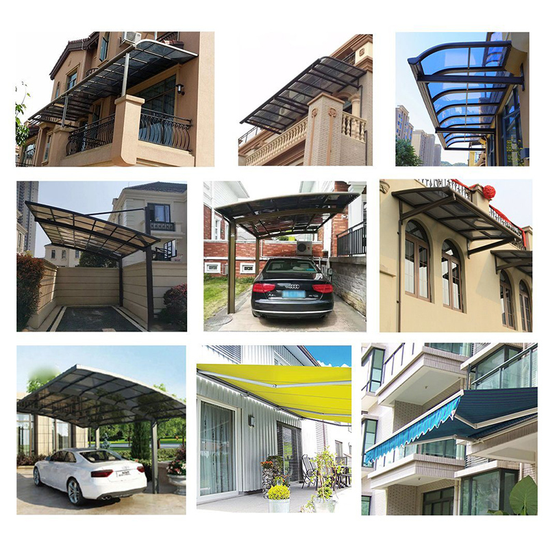 Customized Balcony Patio Cover Portal Frame Structure Modern Carport Multifunctional Patio Canopy Solar Panel Mounting Structure 2 Car Metal Carport Professional Balcony Awning Solar Mounting Structure Waterproof Carport