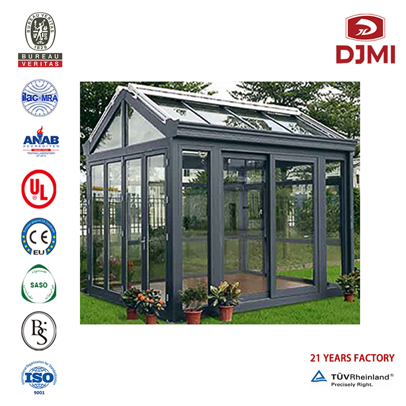 Insulated Glass Wind Proof Aluminum Sunroom Brand New Hot-Selling Enclosure Sunroom Aluminum Frame Flat Roof And Folding Door Green House Hot Selling Aluminum Sash Prefabricated Conservatory Laminated Glass Roof Sunroom Winter House With Folding Door