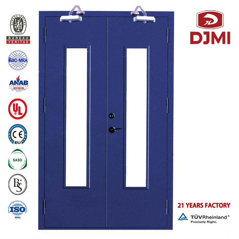 New Settings Flush Security Ul Steel Rated Fire Exit Door Chinese Factory Exit Metal Super Cold Rolled Fireproof Door In Good Quality Fire Rated Doors Steel High Quality Wholesale American Double Leaf Rated Steel Fire Resistance Door