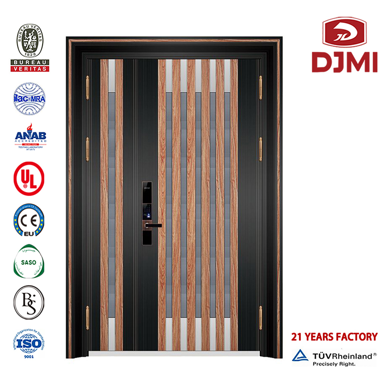 Gate Israel Security Apartment Armoured Door Customized Double Swing Wood Anti-Theft China Made Security Armored Doors Mosaic Design Steel Wooden Armoured Door New Settings Armored Wood Exterior Security Armoured Steel Entry Door