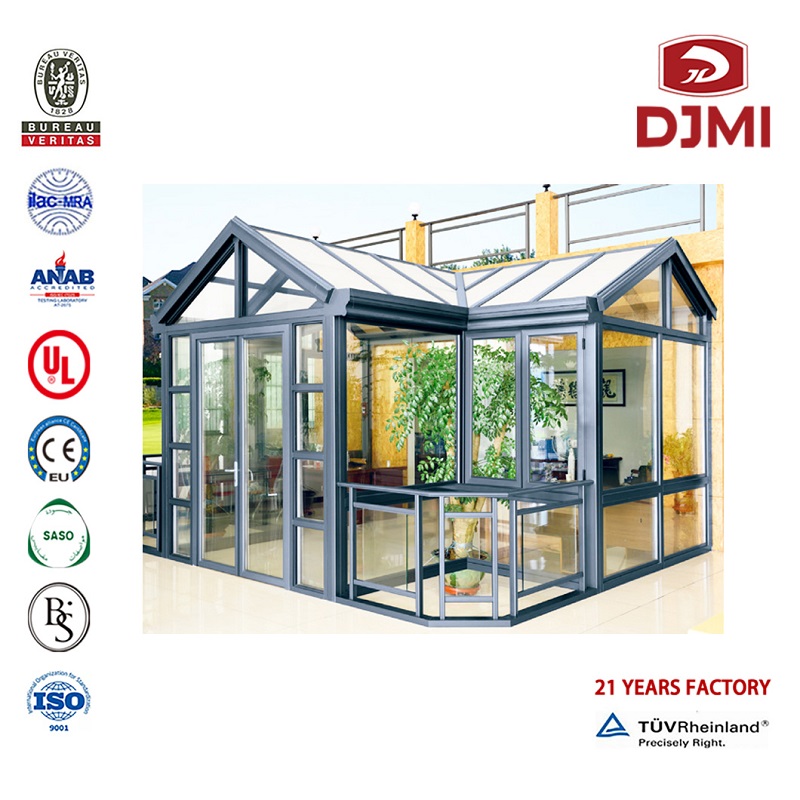 New Design High Quality Lowes Sunrooms Glass Green House Brand New Aluminium Design Insulated Glass Sunroom Aluminum Sunrooms Hot Selling Aluminium Aluminum Design Sunroom Winter Graden